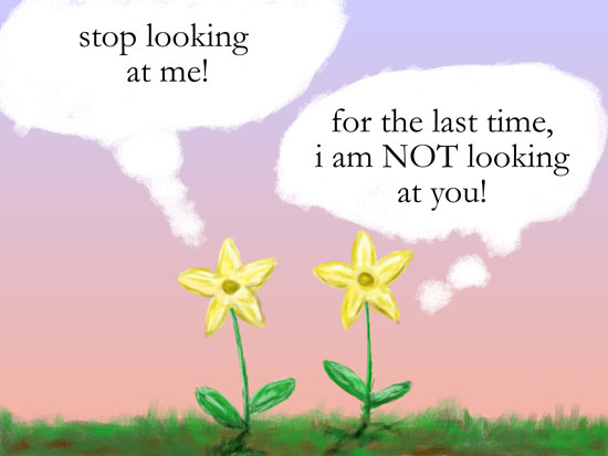 it's funny because they're flowers